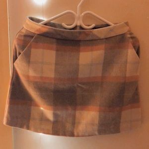 Primark Pink, grey and white plaid mini skirt